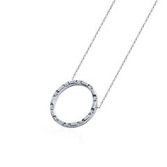 Collezione Georgios: ciondolo con diamanti "Eternal Circle" in oro bianco 18 carati