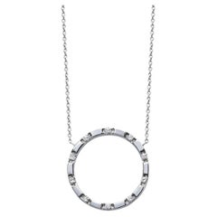 Collezione Georgios: ciondolo con diamanti "Eternal Circle" in oro bianco 18 carati