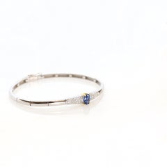 Georgios Collection 18 Karat White & Yellow Gold Sapphire Bracelet with Diamonds