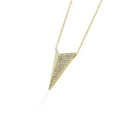 Pendentif « Apex » en or jaune 18 carats de la collection Georgios, serti d'un diamant