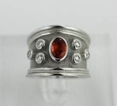 Georgios Kollektion Byzantinische Kollektion Saphir, Diamant, Ring aus 18 Karat Weißgold
