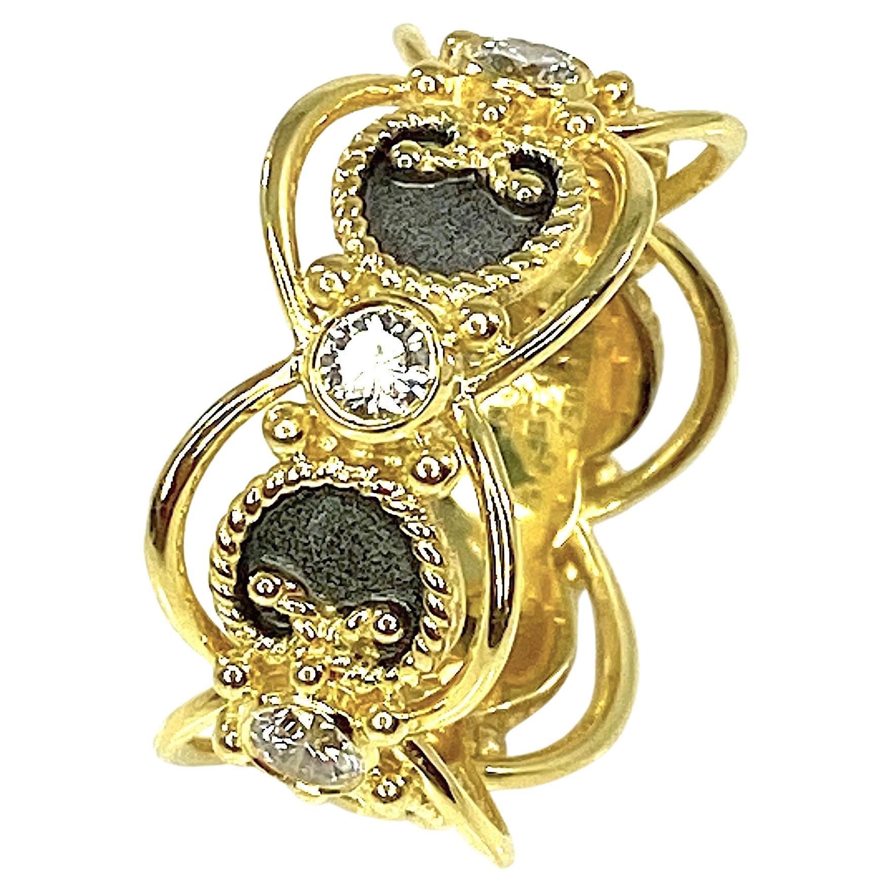 Georgios Collections Eternity-Ring aus 18 Karat Gold und Rhodium mit Diamanten