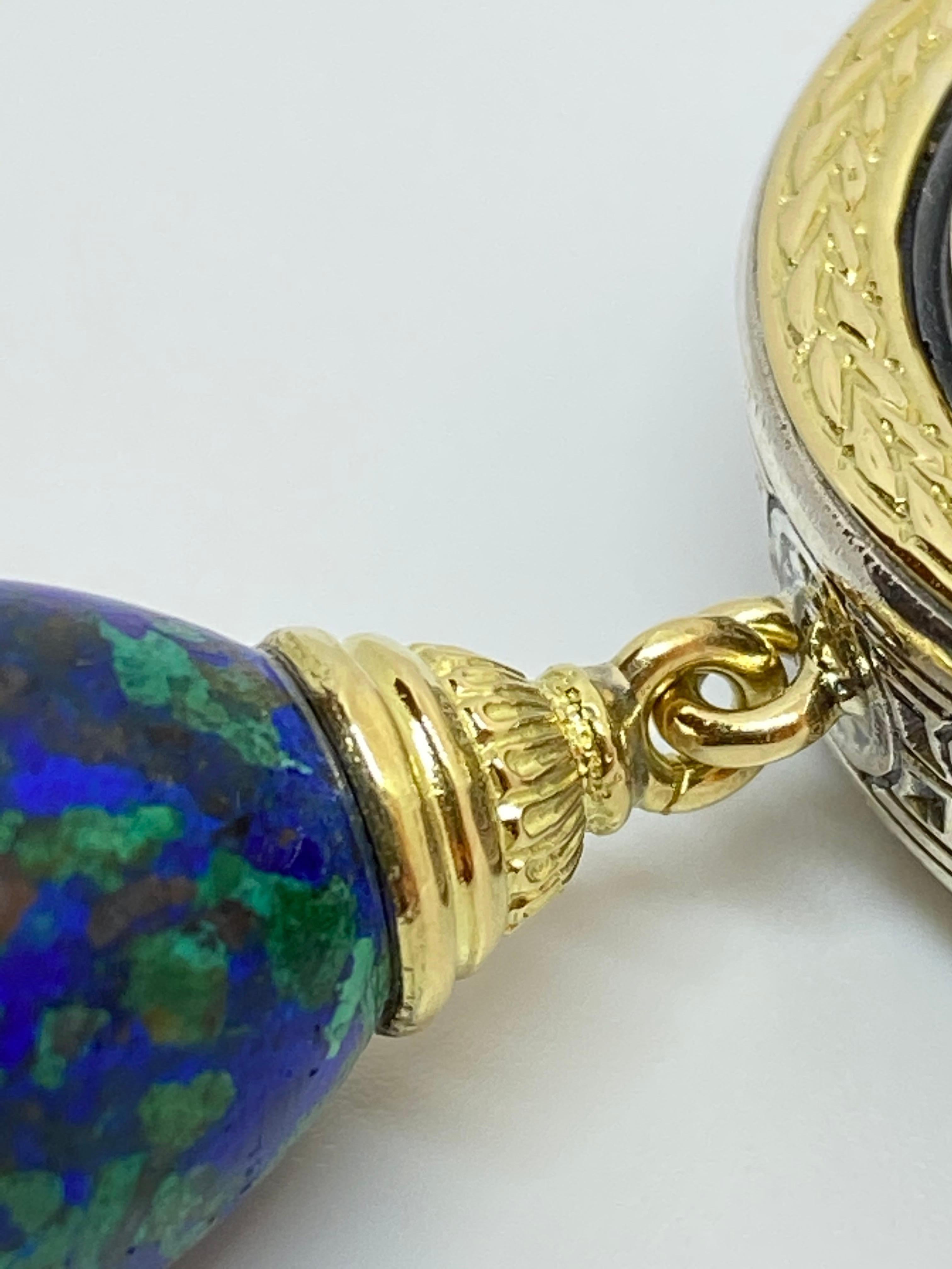 Collier pendentif Georgios Collections en or 18 carats, argent, topaze et lapis en vente 6