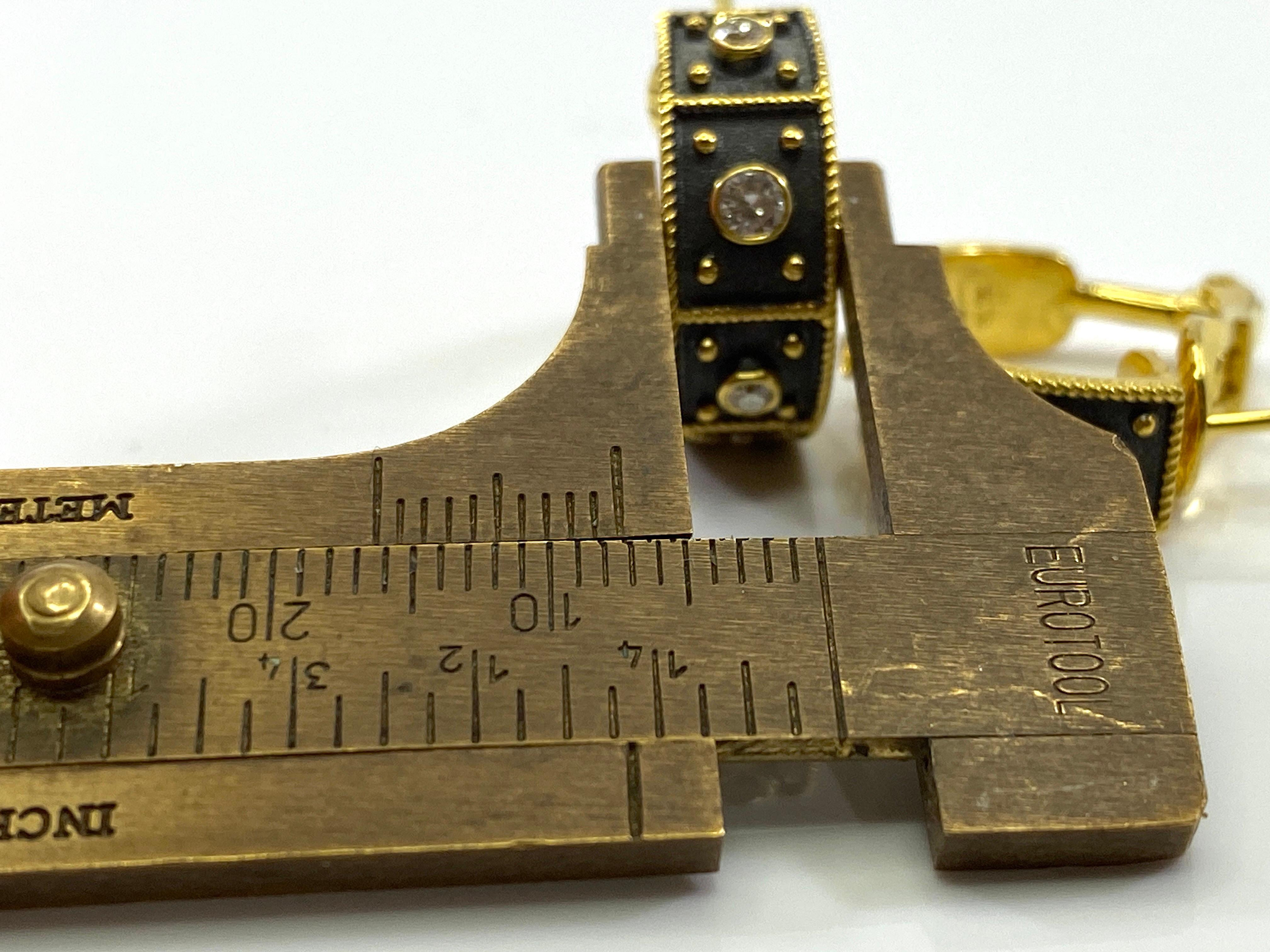 Georgios Kollektionen 18 Karat Gold Clip-Ohrringe mit Diamanten und Rhodium im Zustand „Neu“ im Angebot in Astoria, NY