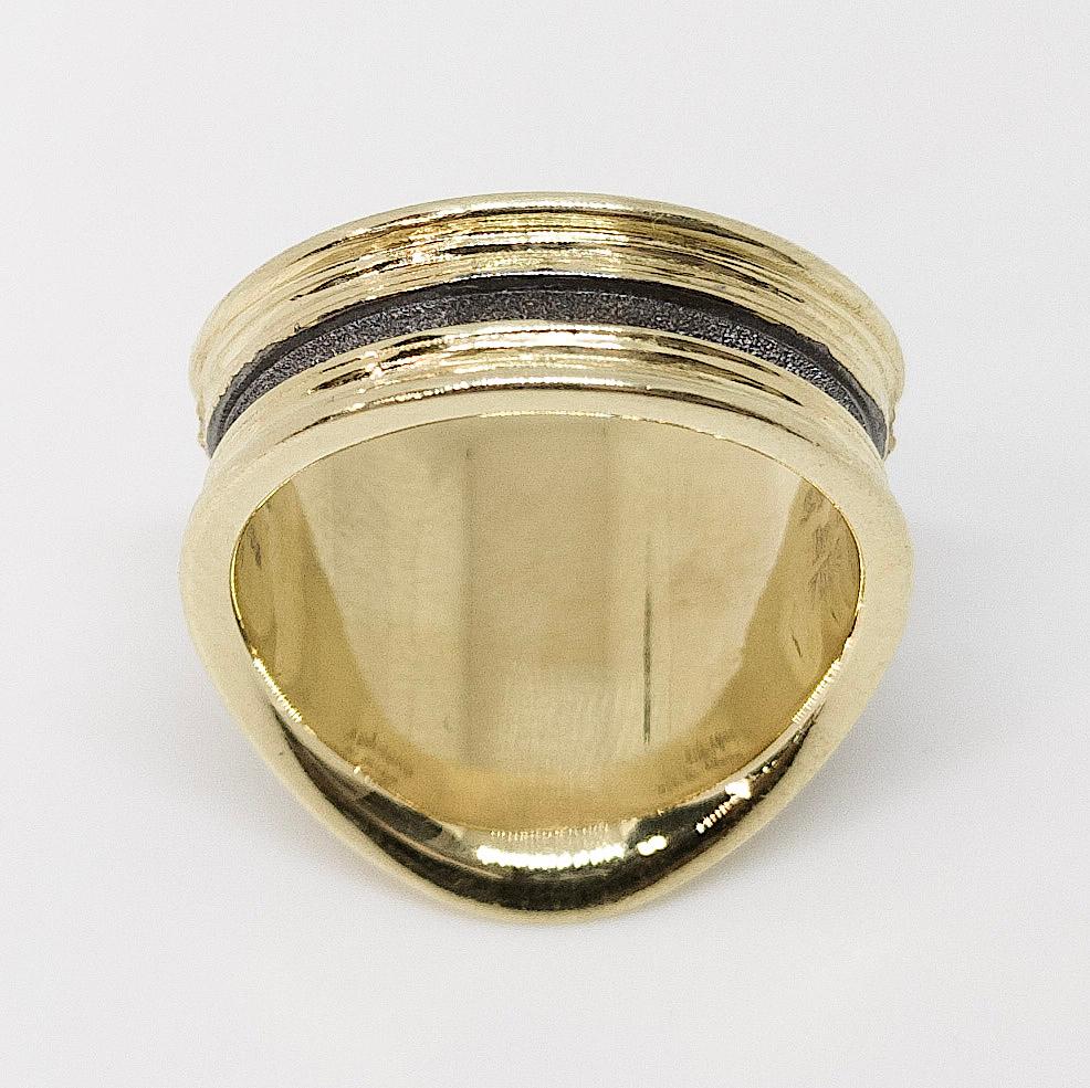 Georgios Collections Diamantring aus 18 Karat Gold mit Rhodium und Granulation im Angebot 1