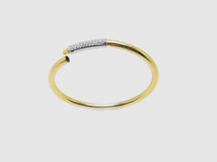 Georgios Collections Bracelet manchette jonc bicolore en or 18 carats et diamants