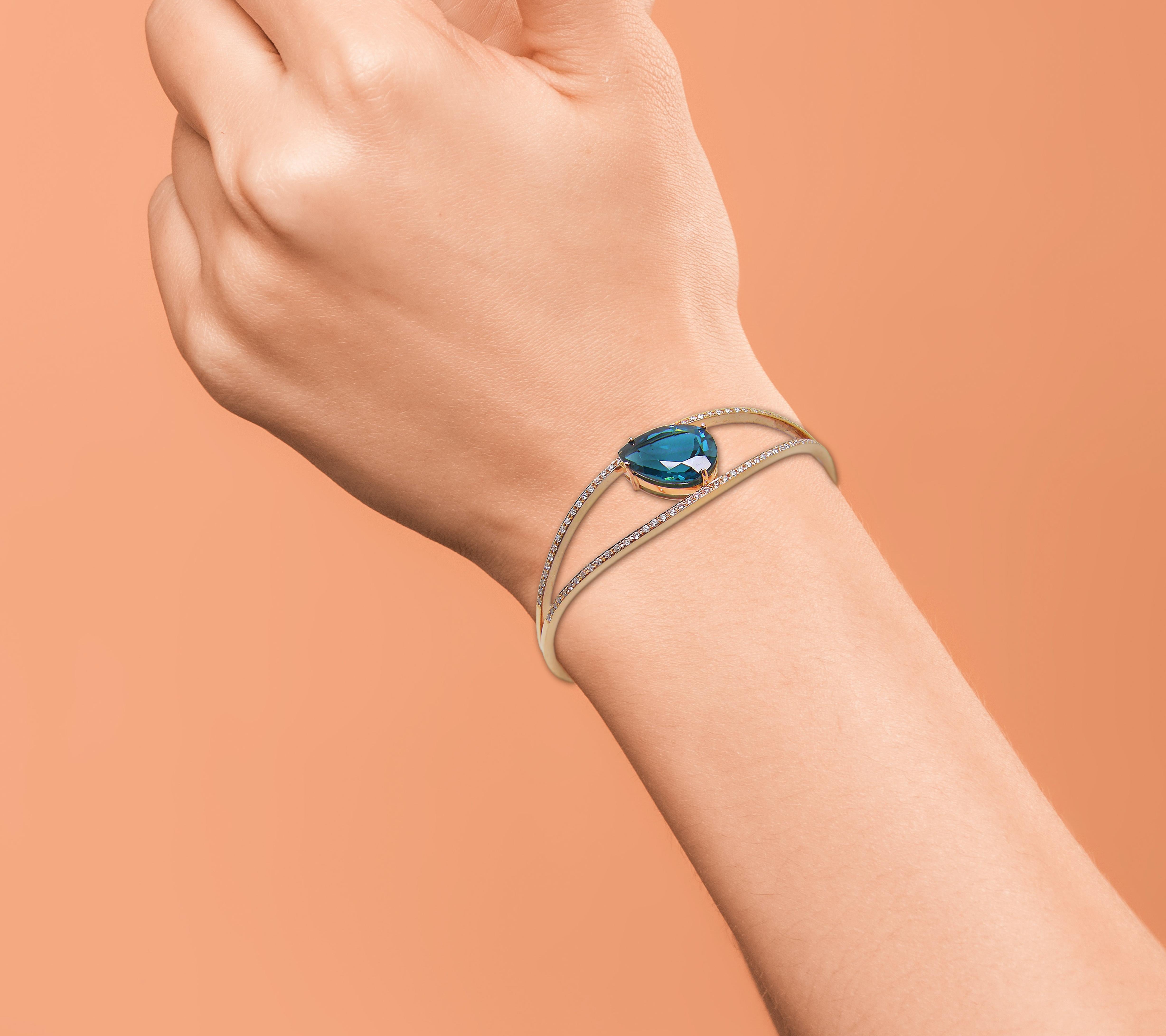 blue topaz gold bracelet