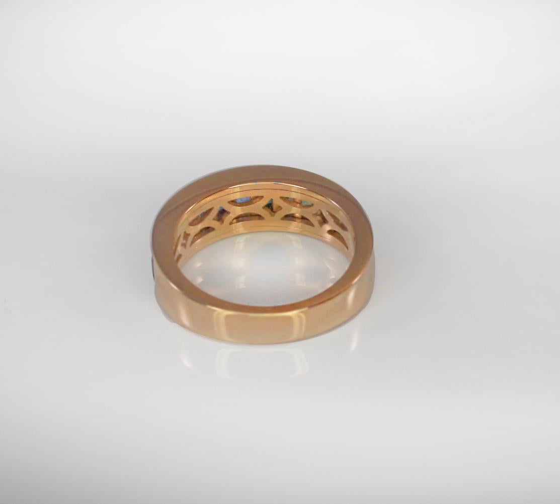 Georgios Collections: 18 Karat Roségold Ring mit Regenbogen-Saphir und Diamant im Angebot 6