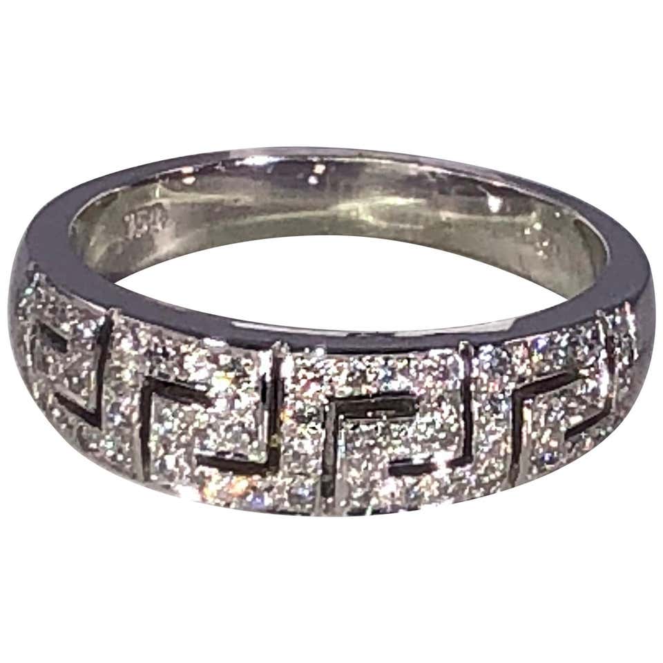 Georgios Collections 18 Karat Yellow Gold Diamond the Greek Key Design ...