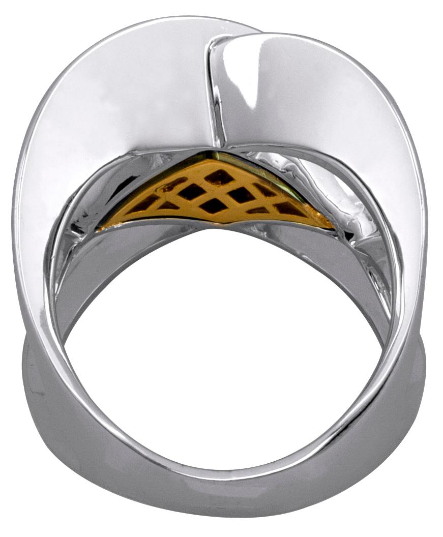Georgios Collections 18 Karat White Gold Diamond Two-Tone Black Rhodium Ring For Sale 1