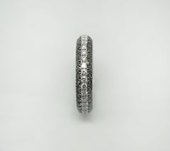 Georgios Collections 18 Karat White Gold Black and White Diamond Two-Tone Ring