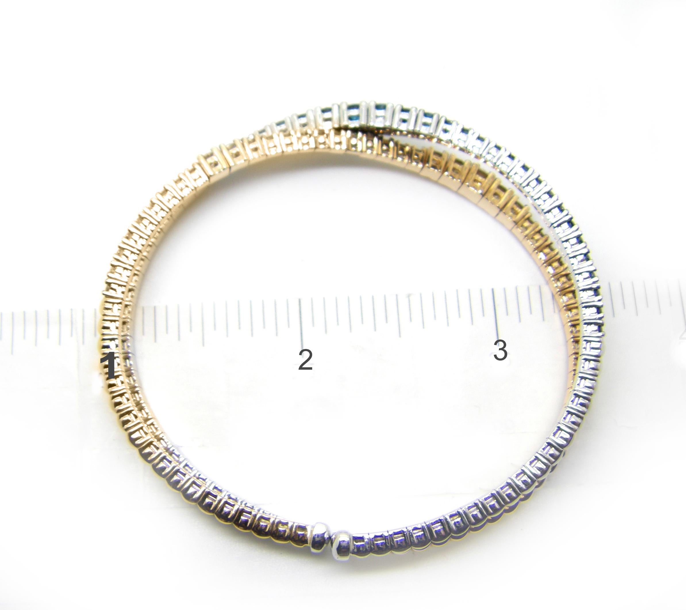 Georgios Collections Armband aus 18 Karat weißem Roségold mit blauen Brown Diamanten Damen im Angebot