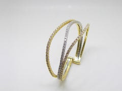 Bracciale con diamanti in oro giallo e bianco 18 carati Georgios Collections