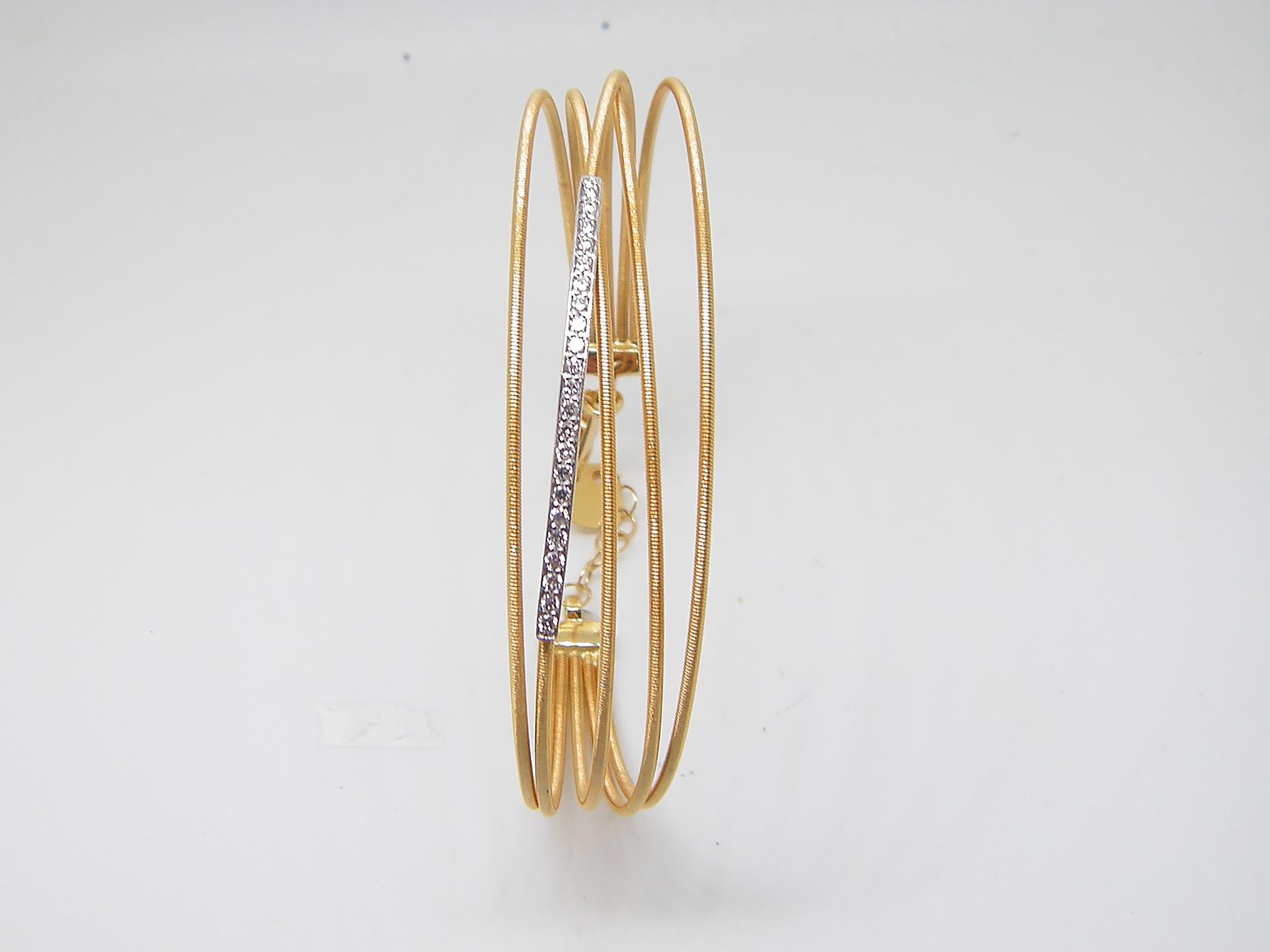 Georgios Collections, 18 Karat Gelb- und Weißgold, Diamant-Armband mit mehreren Riemen im Angebot 1