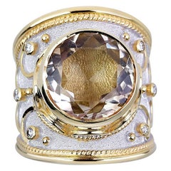 Georgios Collections 18 Karat Yellow and White Gold Ring with 8.41 Carat Quartz