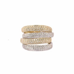 Georgios Collections 18 Karat Yellow and White Gold Ring with Brilliant Diamonds