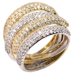 Georgios Collections 18 Karat Yellow and White Gold Ring with Brilliant Diamonds