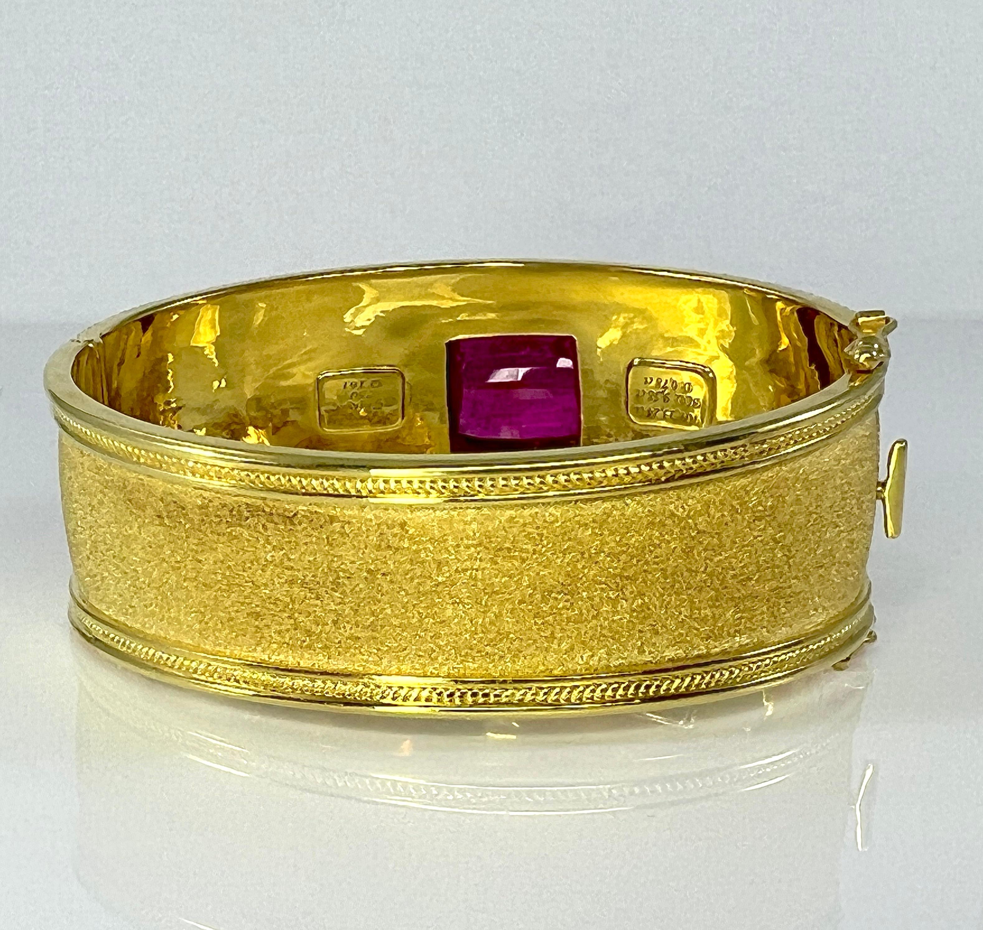 Georgios Collections 18 Karat Yellow Gold Black Diamond and Tourmaline Bracelet In New Condition For Sale In Astoria, NY