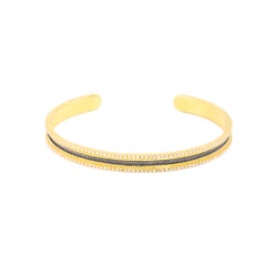 Georgios Kollektionen Armreif aus 18 Karat Gelbgold mit schwarzem Rhodium und Diamanten