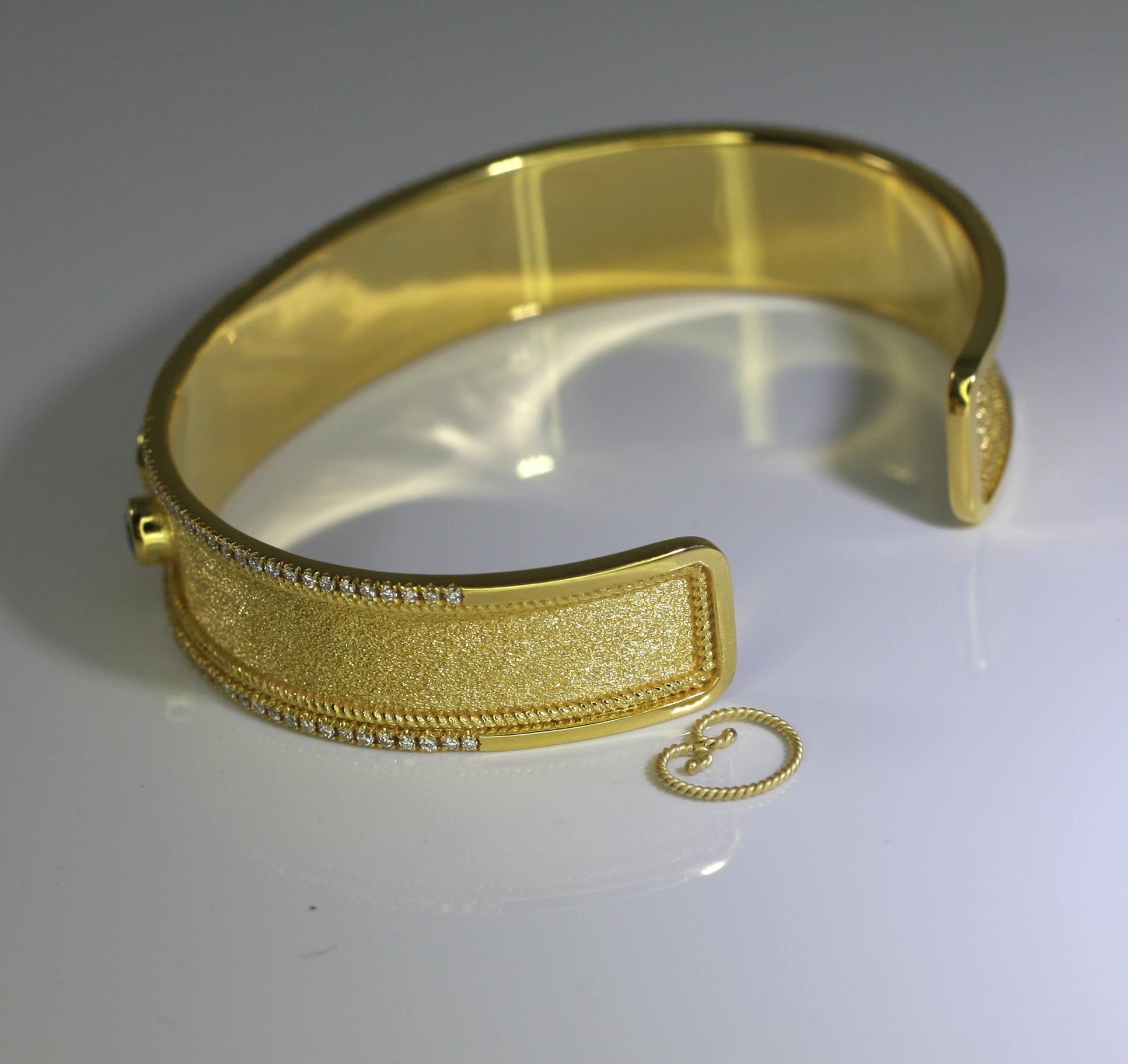 Bracciale in oro giallo 18 carati con diamanti bianchi di Georgios Collections in vendita 4