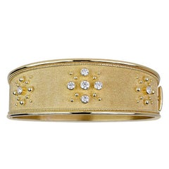 Georgios Collections Armband aus 18 Karat Gelbgold im byzantinischen Stil mit Diamanten