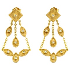 Georgios Collections Pendientes Colgantes de Diamantes en Oro Amarillo de 18 Kilates