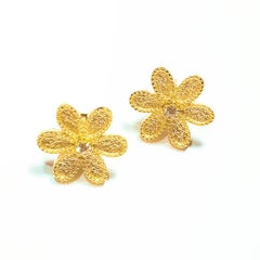 Georgios Collections 18 Karat Yellow Gold Diamond Detachable Stud Earrings