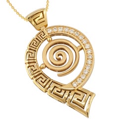 Collar Colgante Eternidad Diamante Oro Amarillo 18 Kilates Georgios Collections