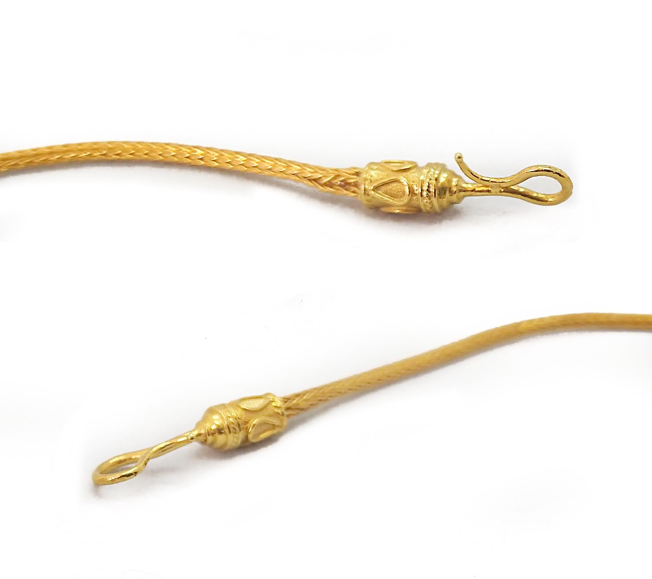 Georgios Collections Collar Colgante Gota Diamante Rubí Oro Amarillo 18 Kilates en venta 4