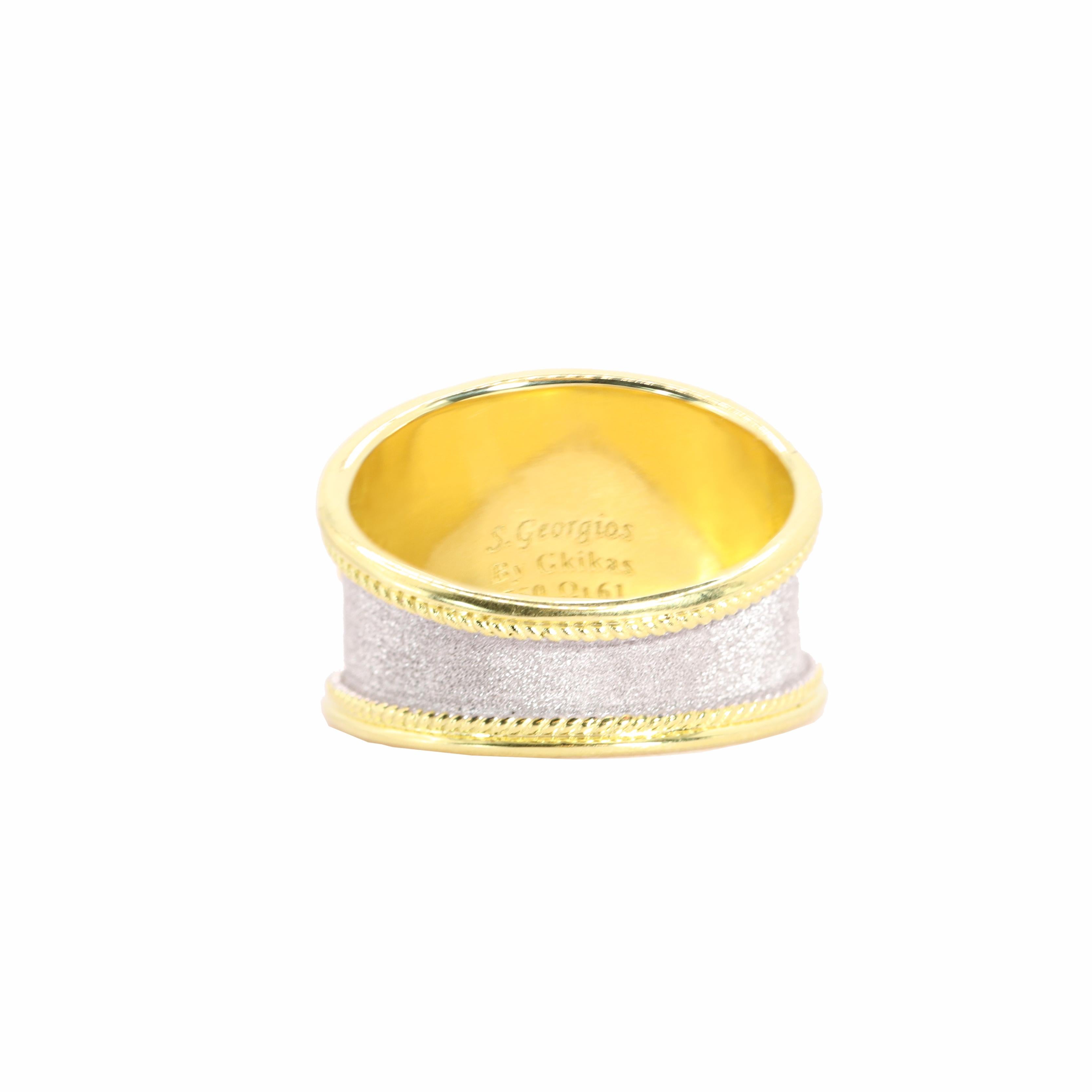 Georgios Collections Anillo de oro amarillo de 18 quilates con diamantes y rubí y rodio blanco Corte oval en venta