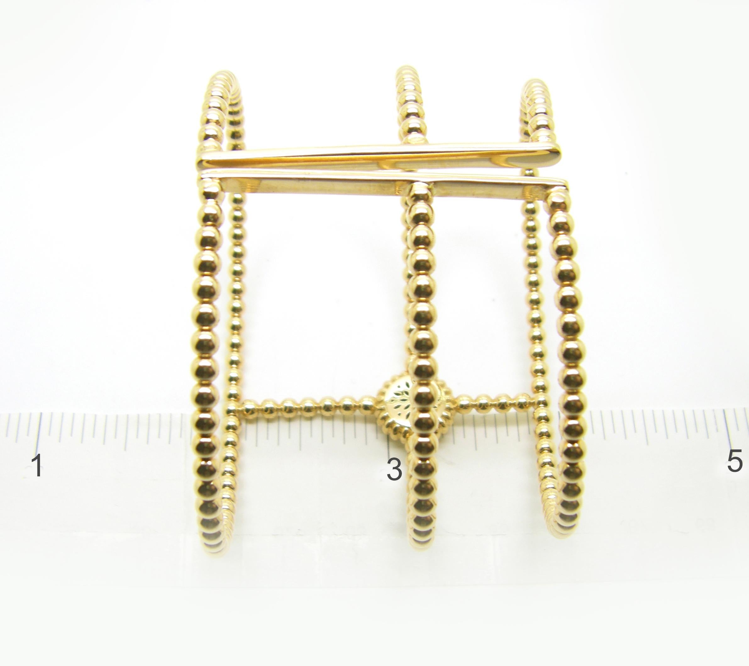 Georgios Collections Bracelet manchette large en or jaune 18 carats avec diamants en vente 2