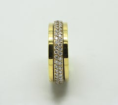 Georgios Collections 18 Karat Gelbgold Ewigkeitsring mit drehbarem Diamantband
