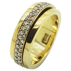 Georgios Collections 18 Karat Gelbgold Ewigkeitsring mit drehbarem Diamantband