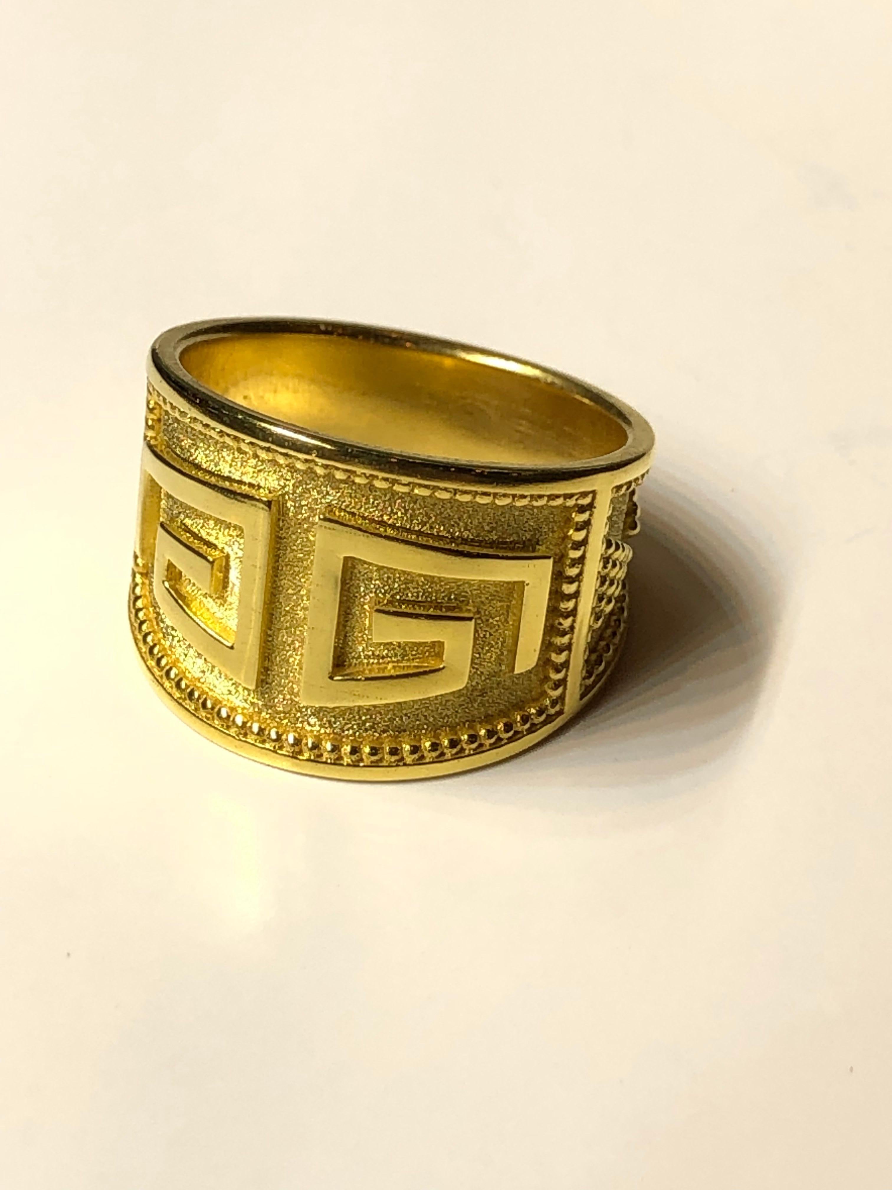 greek key design ring