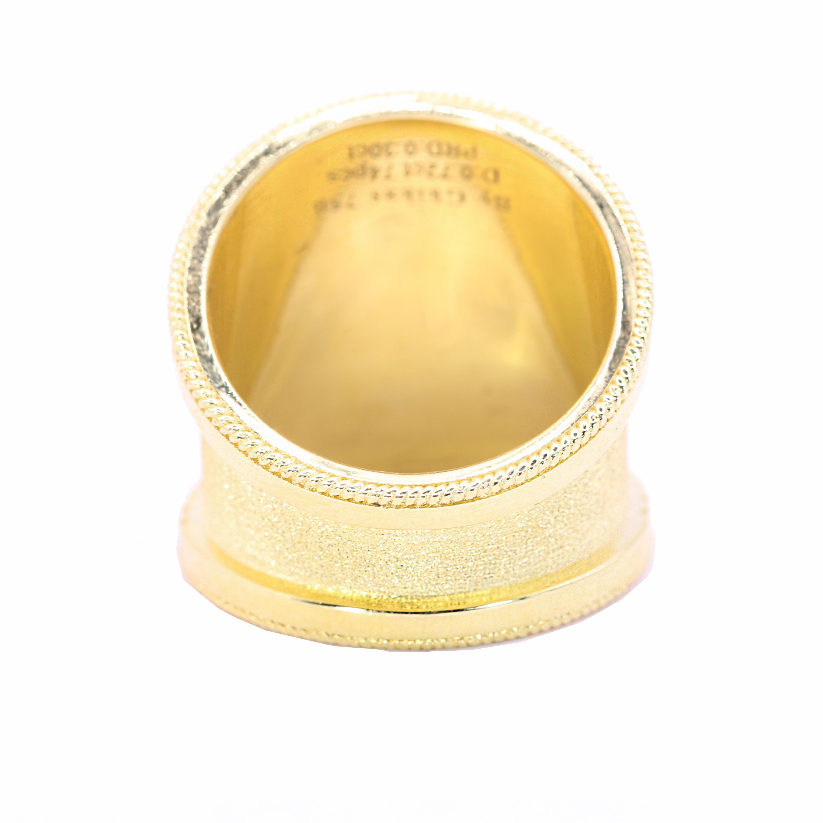 Georgios Collections Anillo Navette de Diamantes en Oro Amarillo de 18 Kilates y Rodio Negro Corte marquesa en venta
