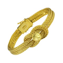 Georgios Collections Pulsera de cuerda de oro amarillo de 18 quilates con moneda de Alejandro