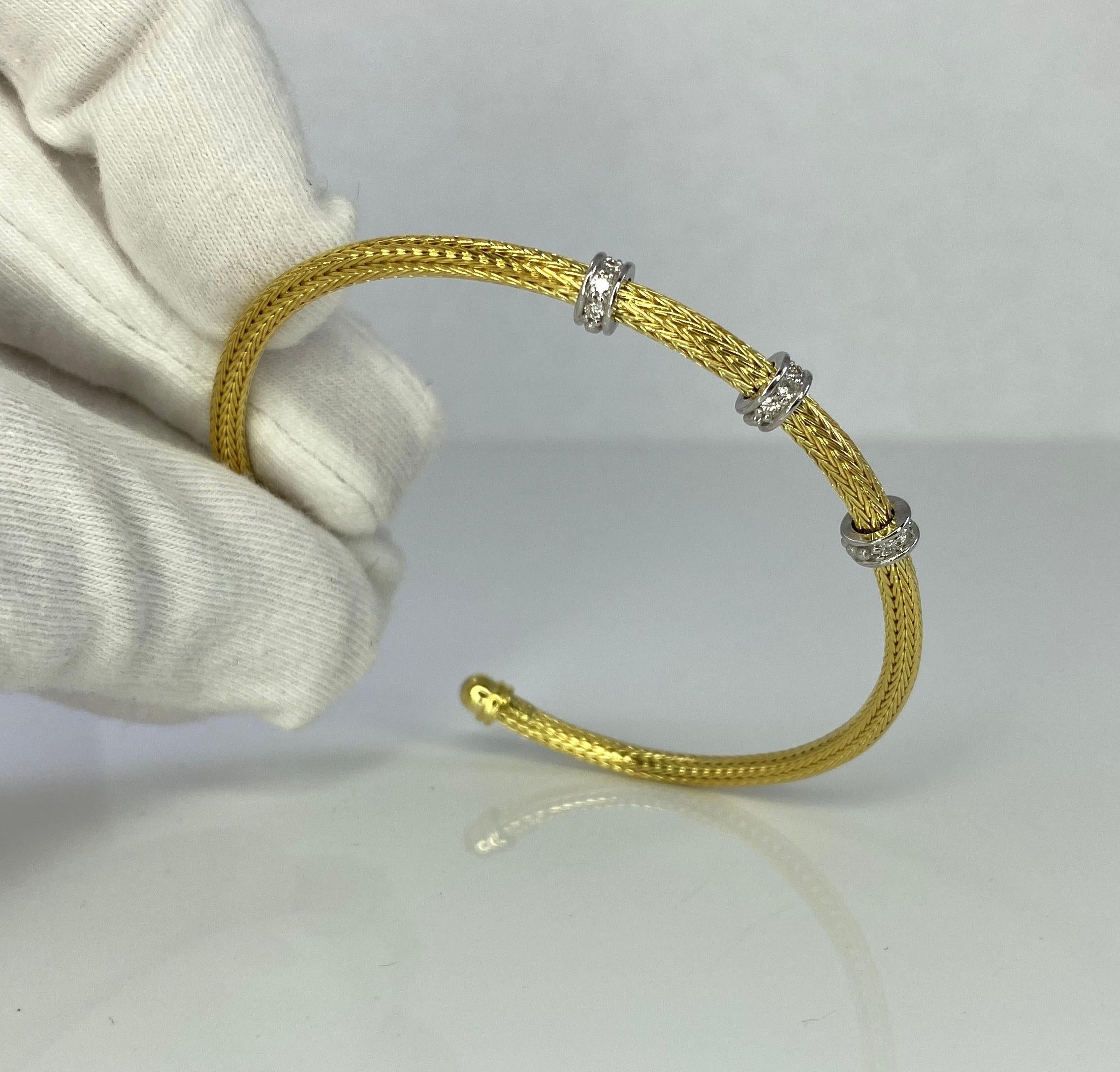 Georgios Collections 18 Karat Gelbgold Seil-Armband mit Perlen und Diamanten im Angebot 6