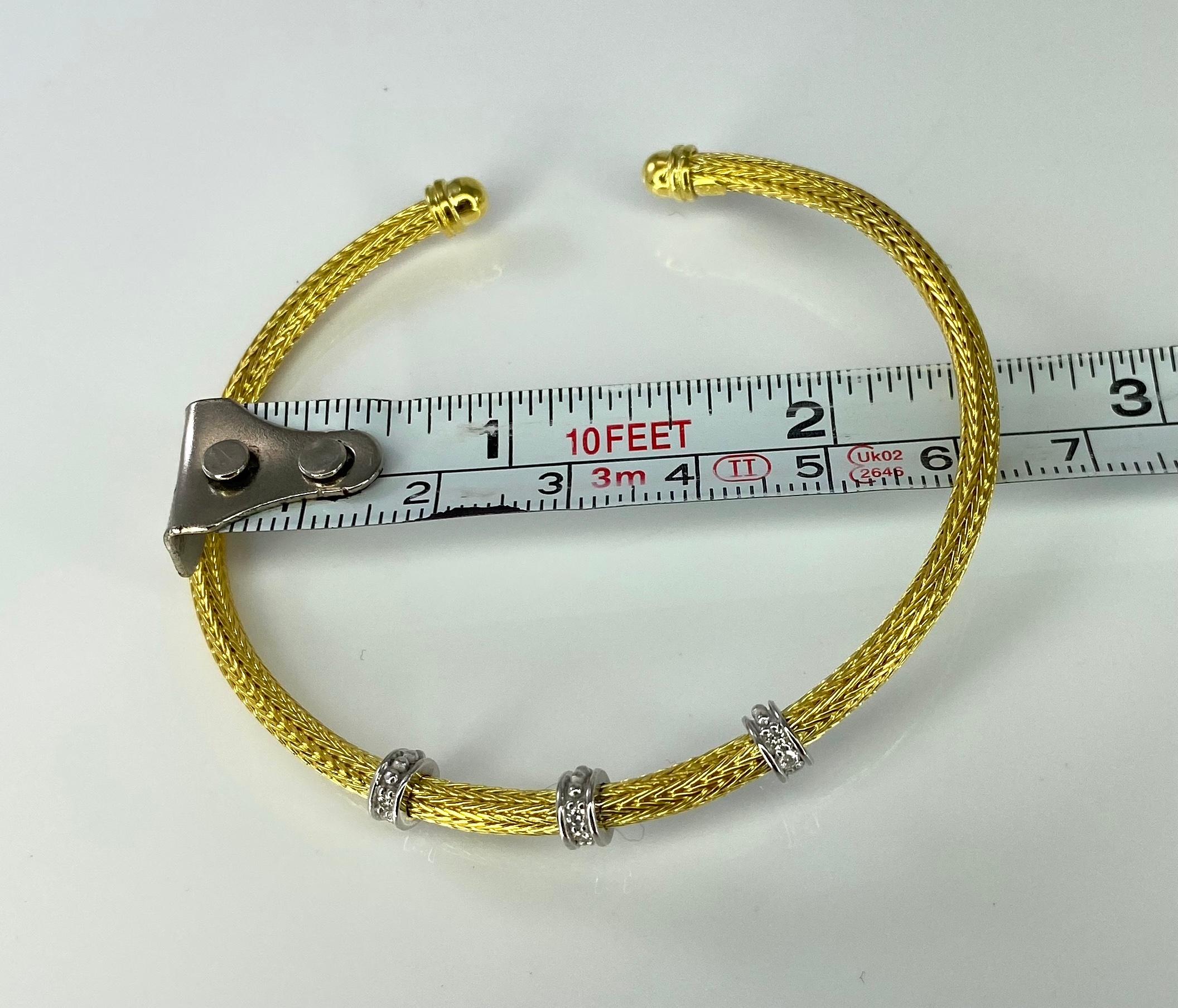 Georgios Collections 18 Karat Gelbgold Seil-Armband mit Perlen und Diamanten im Angebot 9