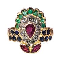 1965 Bulgari Ruby Emerald Diamond Gold Dolce Vita Ring at 1stDibs ...