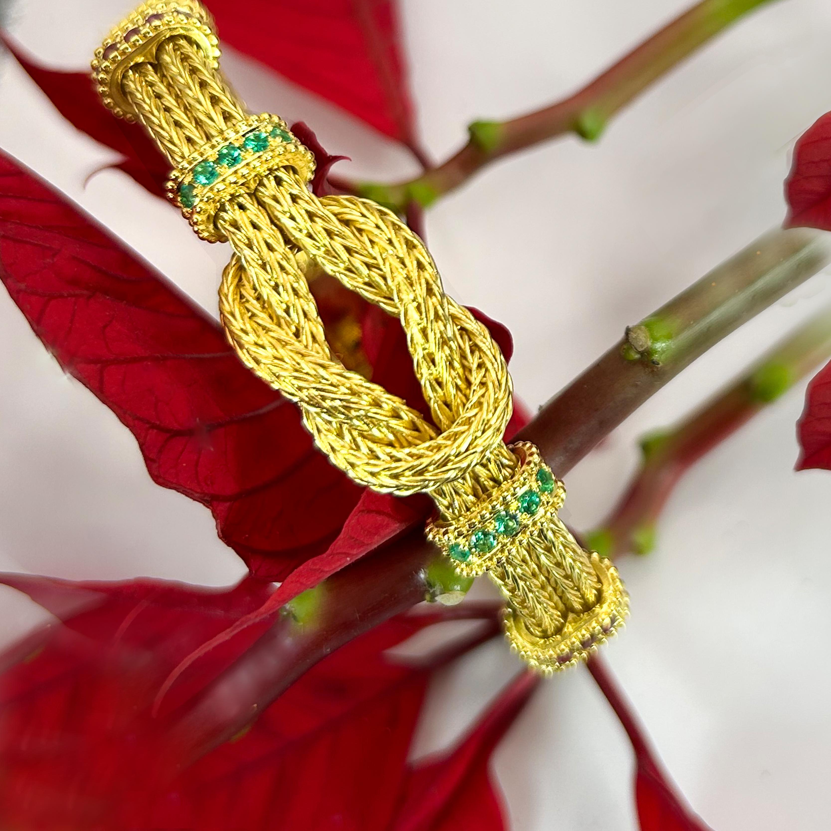 Georgios Kollektionen Armband aus 18 Karat Gelbgold mit Saphiren, Smaragden und Rubinen Damen im Angebot