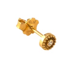 Georgios Kollektionen 18 Karat Gelbgold Solitär Diamant Runde Ohrstecker