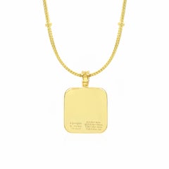 Georgios Collections 18 Karat Yellow Gold Tourmaline and Blue Diamond Pendant