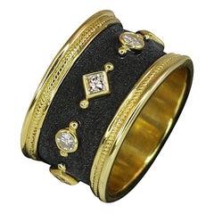 Georgios Collections Eternity Zweifarbiger Diamantring aus 18 Karat Gelbgold mit Diamanten