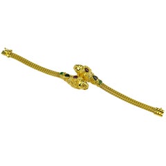 Pulsera Multicolor Georgios Collections Oro 18 Kilates Diamond Double Lionheads