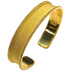 Georgios Collections 18 Karat Yellow Gold Diamond Bangle Bracelet