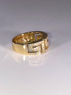 Colecciones Georgios Anillo de Diamantes de Oro Amarillo de 18 Kilates con Diseño Griego