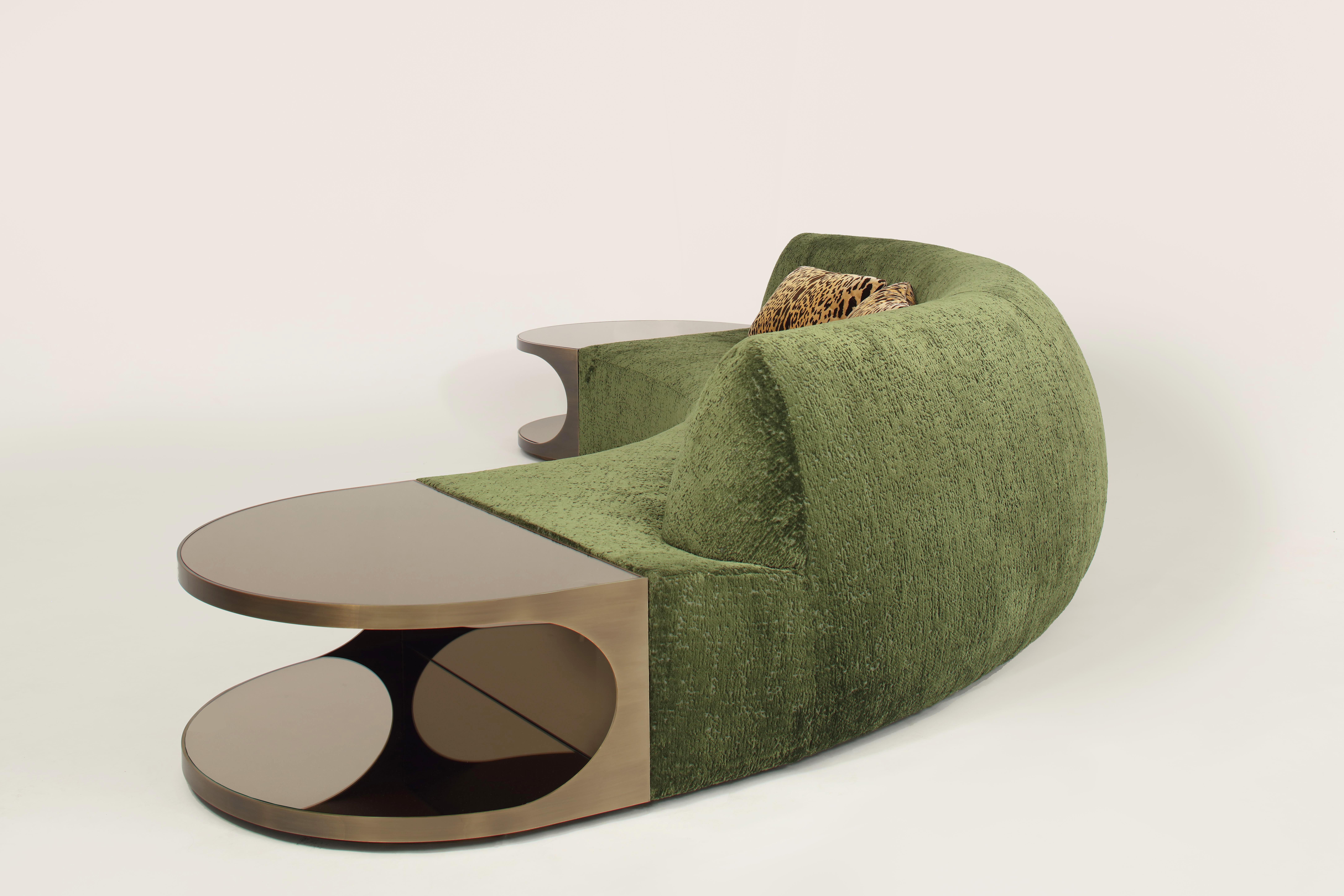 Contemporary Georgis & Mirgorodsky, Bombola, Curved Sofa, United States, 2019 For Sale