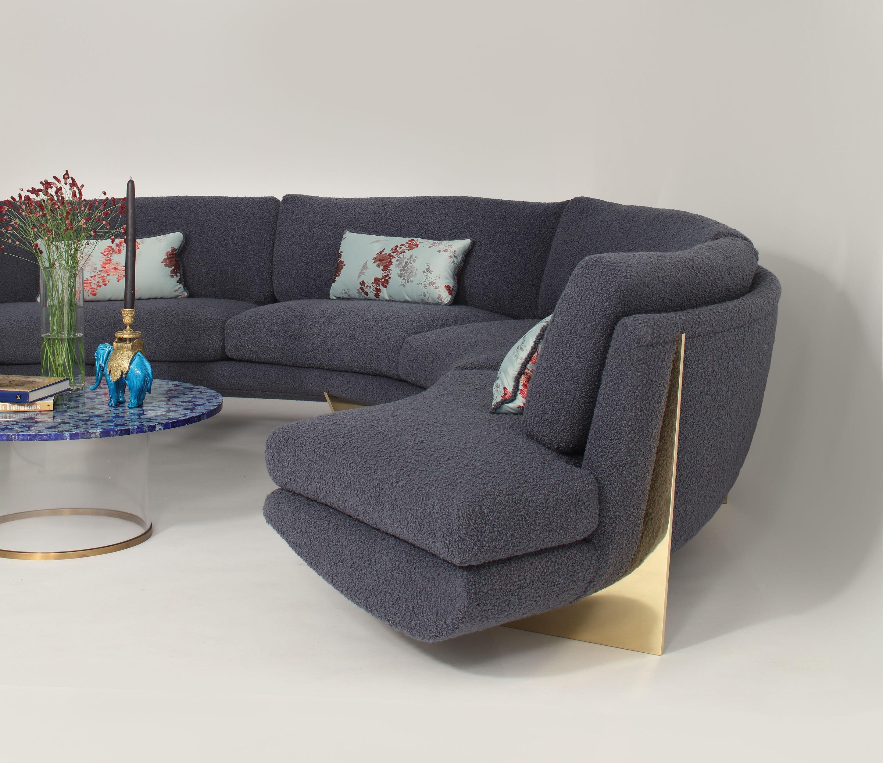 American Georgis & Mirgorodsky, Custom Whalebone Sofa with Removable Ottoman, USA, 2017 For Sale