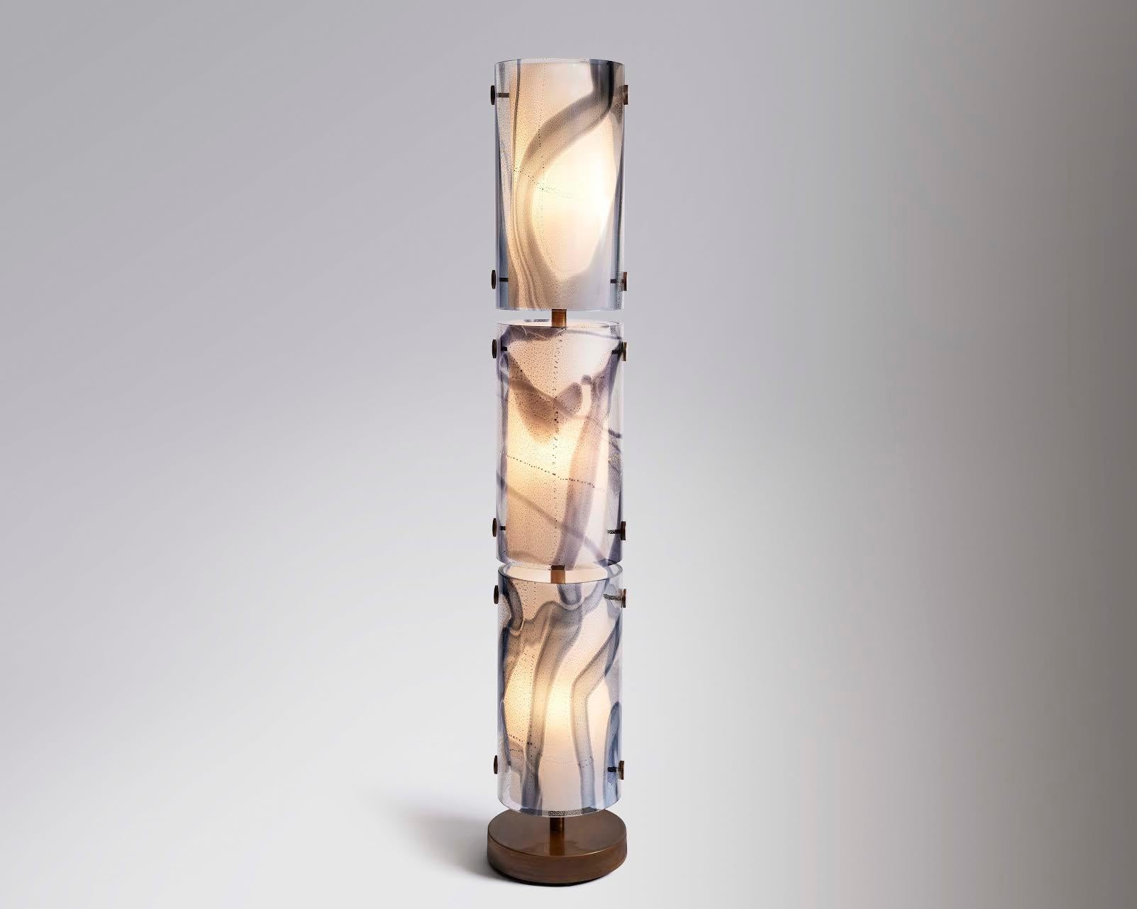Georgis & Mirgorodsky, Nur, Bigolo Glass Floor Lamp, USA, 2018 In Good Condition For Sale In New York, NY