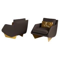 Georgis & Mirgorodsky, Pair Whalebone Marquise Armchairs, USA, 2016